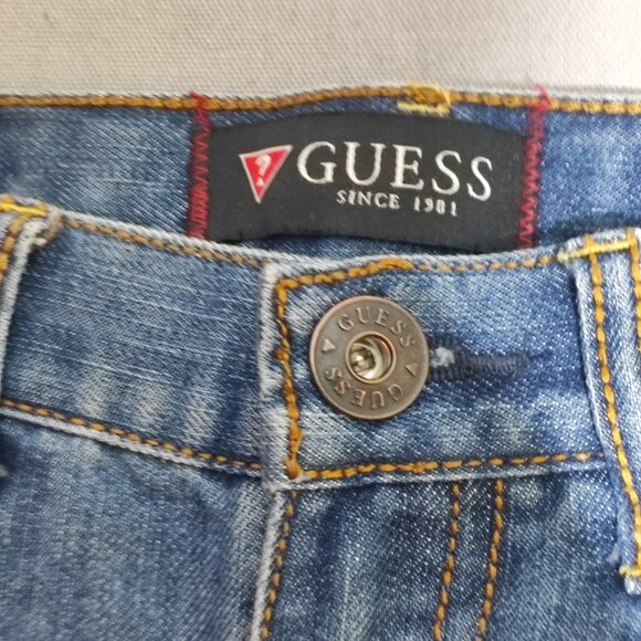 Guess Jeans women's junior size 10 denim blue colour straight leg low-rise - Picture 6 of 13